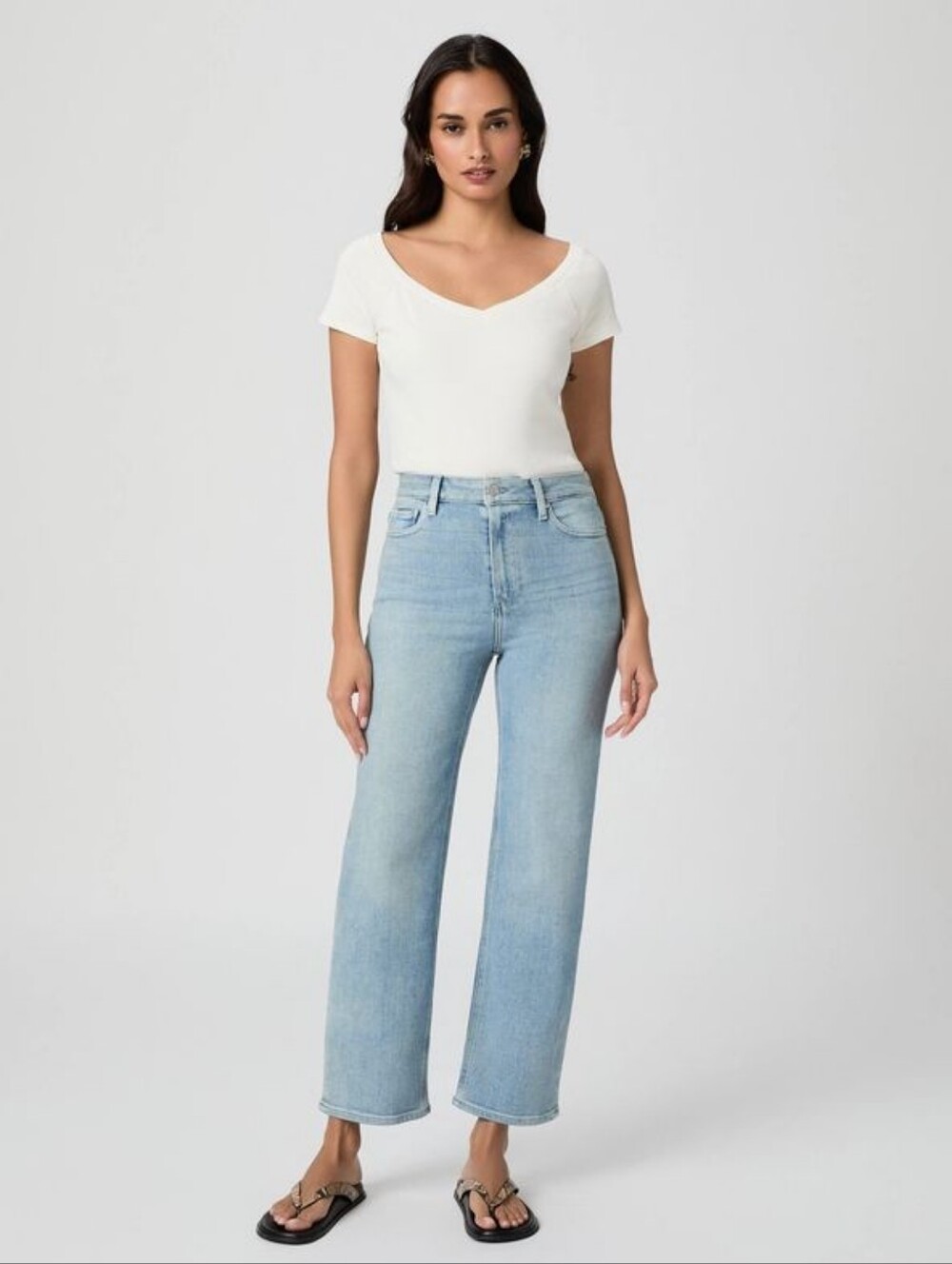 PAIGE Stevie Ankle Jean - Lisbon Light - Like New